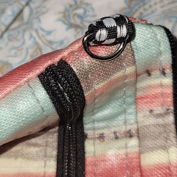 Silver Plum Designs Handmade Wallet Bag Watercolor Look Coated Canvas - Picture 8 of 9